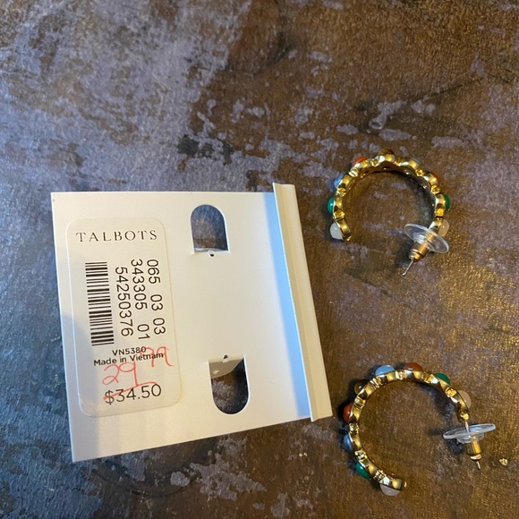⭐️FREE add on - semi precious gold hoops - Talbots - Picture 3 of 3